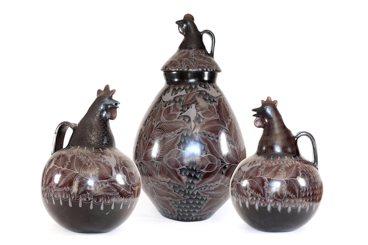 Juego de Jarrónes Gallina - Huancito