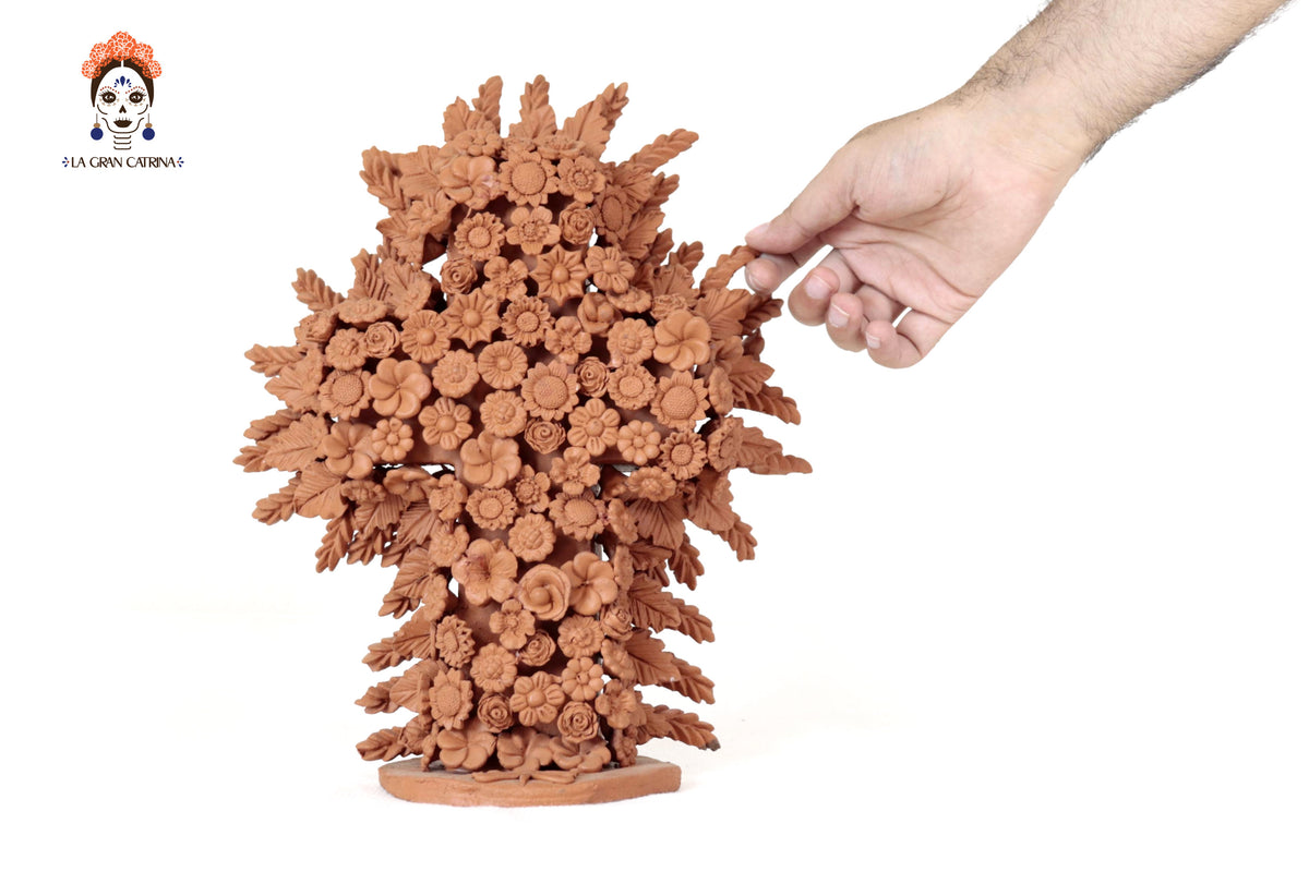Arbol de la Vida de Barro Natural - 30.5 Cm. 12 In. Zipiajo