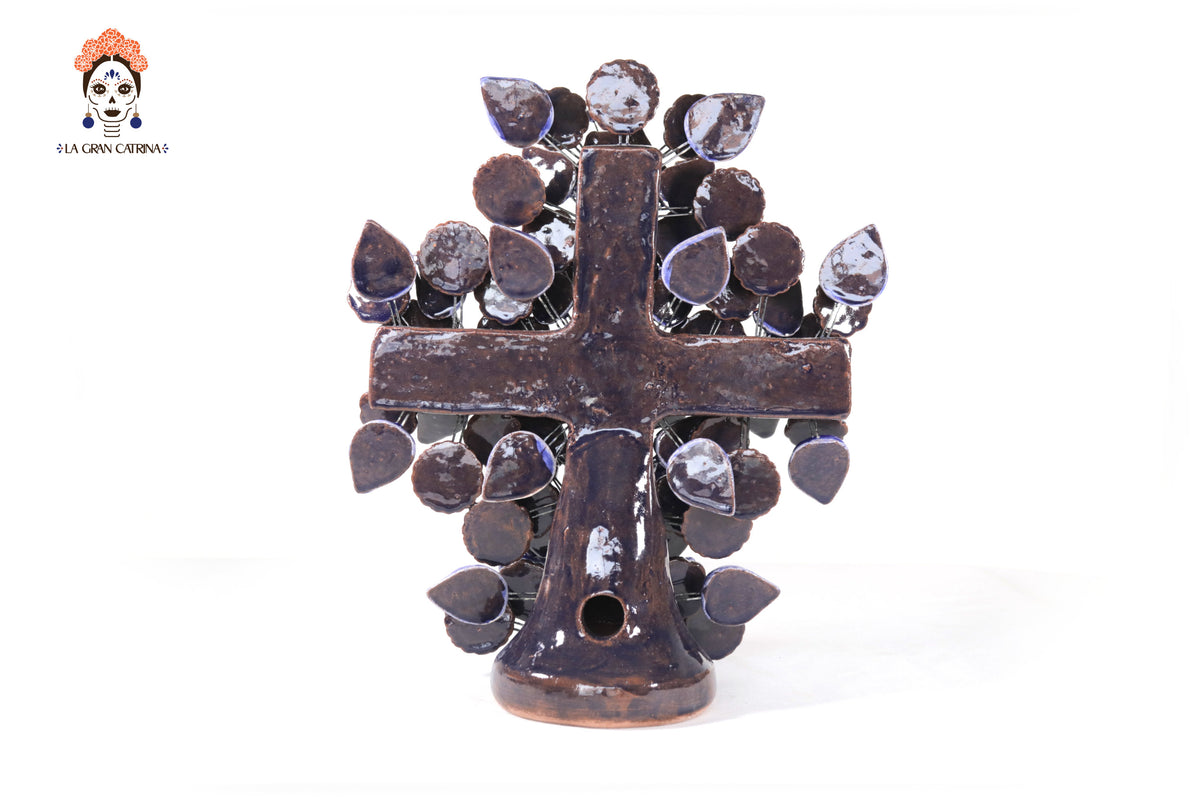 Cruz Azul vidriada de 33 cm. - 13 in.