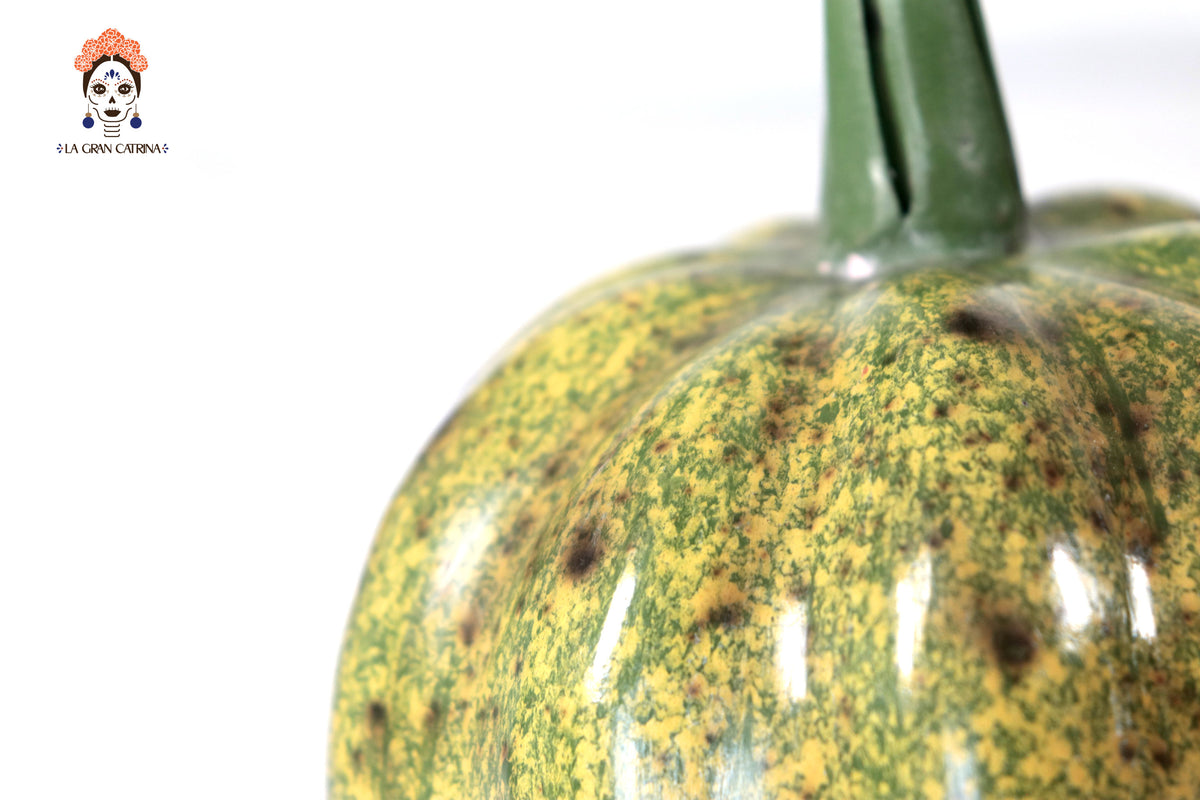 Set 3 Calabazas Artesanales Decorativas Verdes - 22 cm - 8.7 in. Calabaza