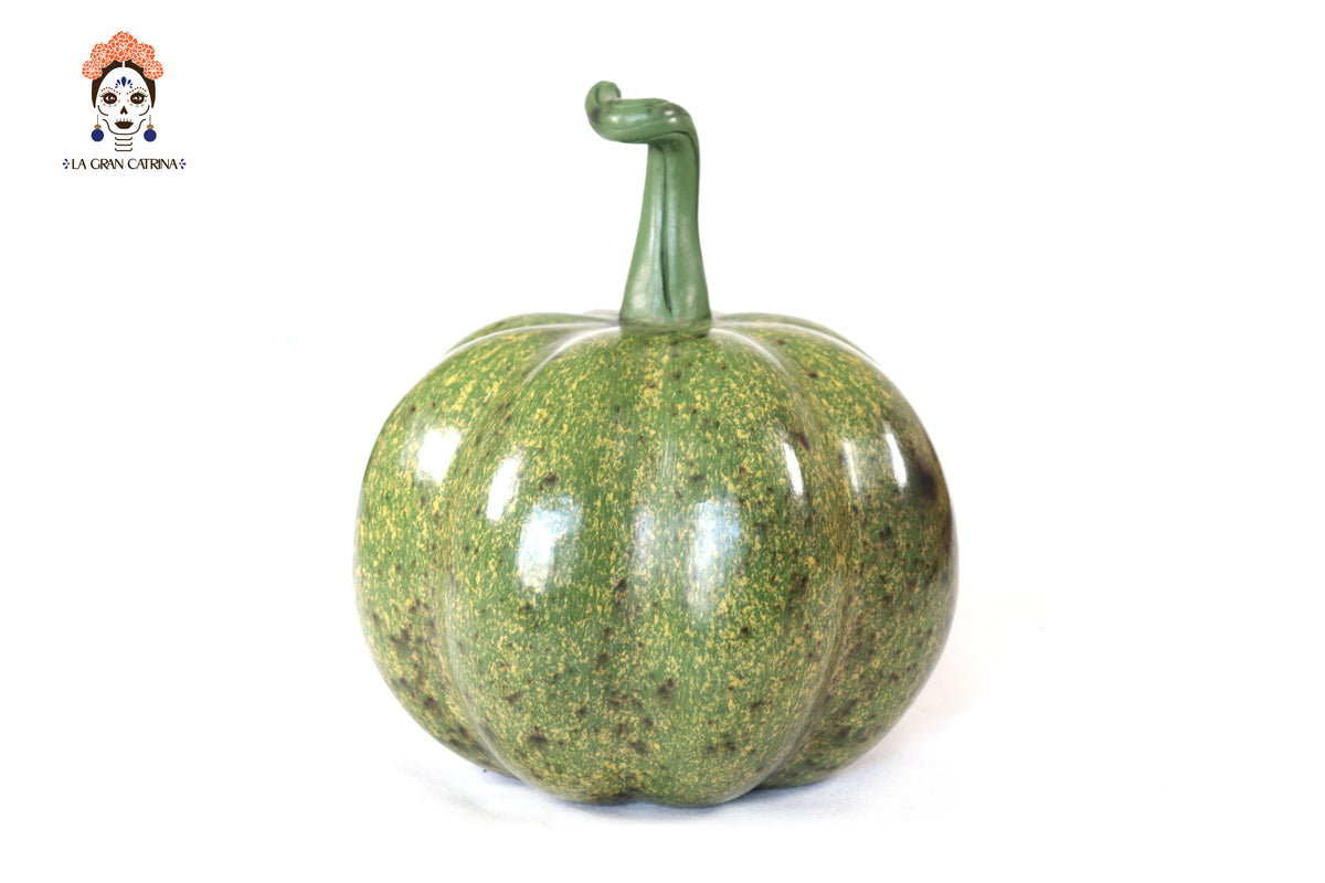 Set 3 Calabazas Artesanales Decorativas Verdes - 22 cm - 8.7 in. Calabaza