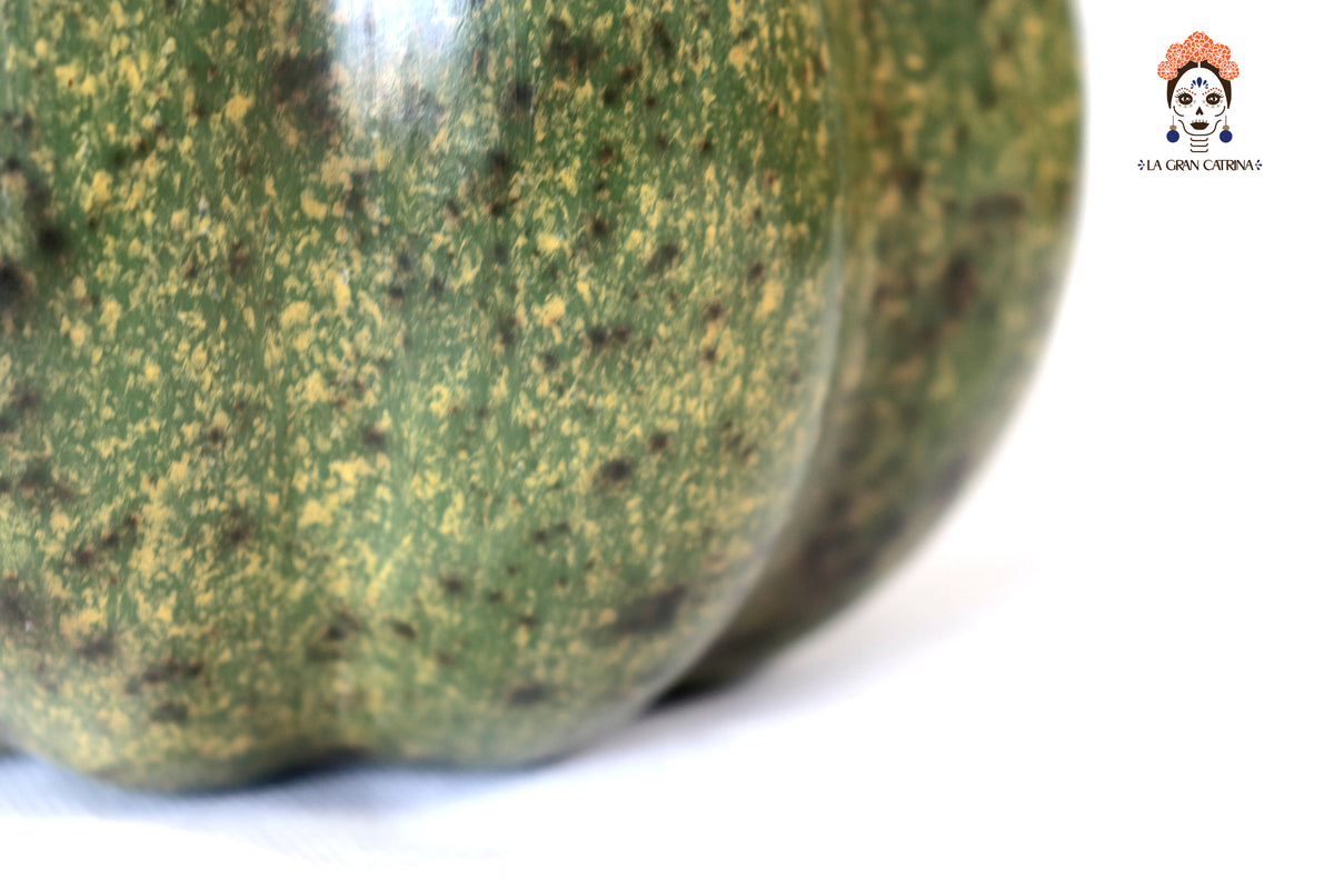 Set 3 Calabazas Artesanales Decorativas Verdes - 22 cm - 8.7 in. Calabaza