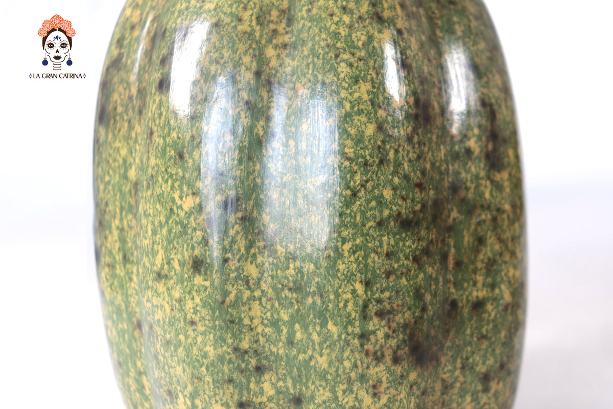 Set 3 Calabazas Artesanales Decorativas Verdes - 22 cm - 8.7 in. Calabaza