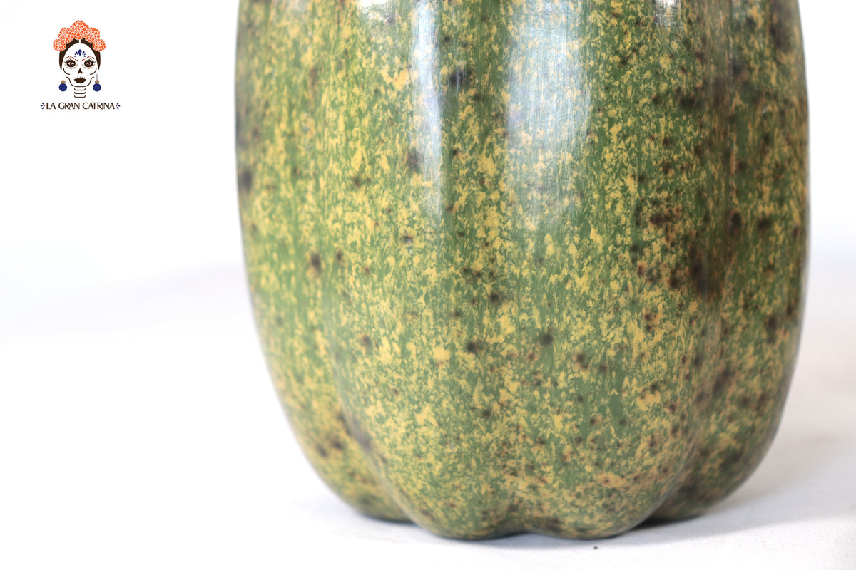 Set 3 Calabazas Artesanales Decorativas Verdes - 22 cm - 8.7 in. Calabaza