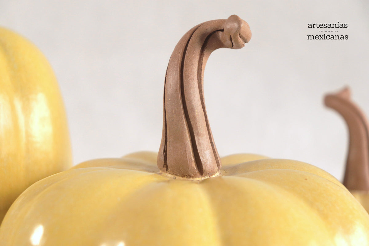 Juego de 3 calabazas amarillas Calabaza