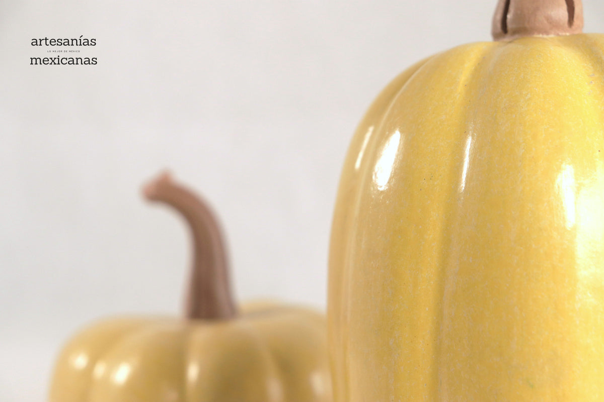 Juego de 3 calabazas amarillas Calabaza