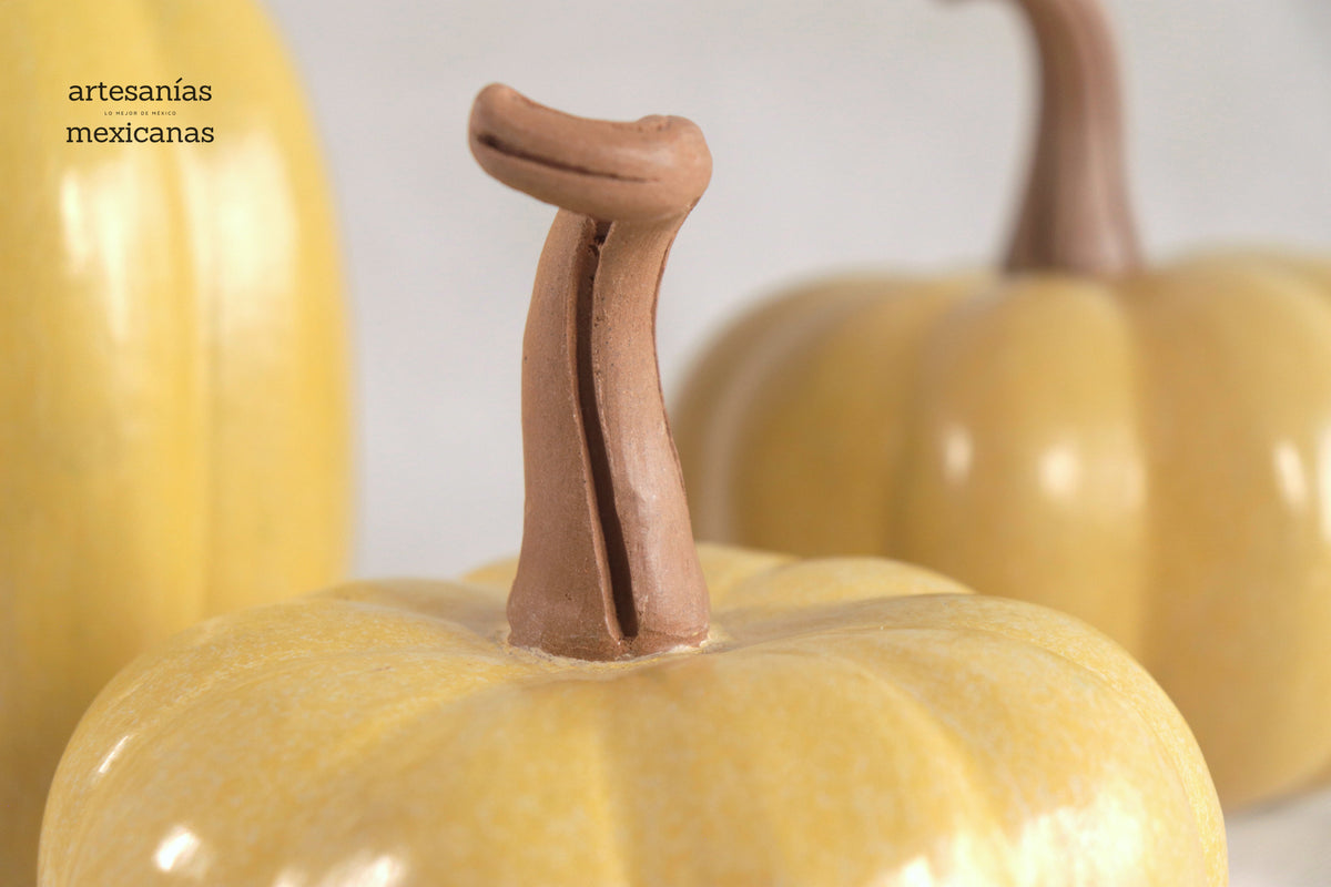 Juego de 3 calabazas amarillas Calabaza