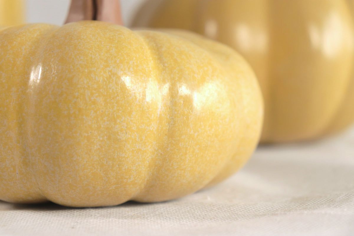Juego de 3 calabazas amarillas Calabaza
