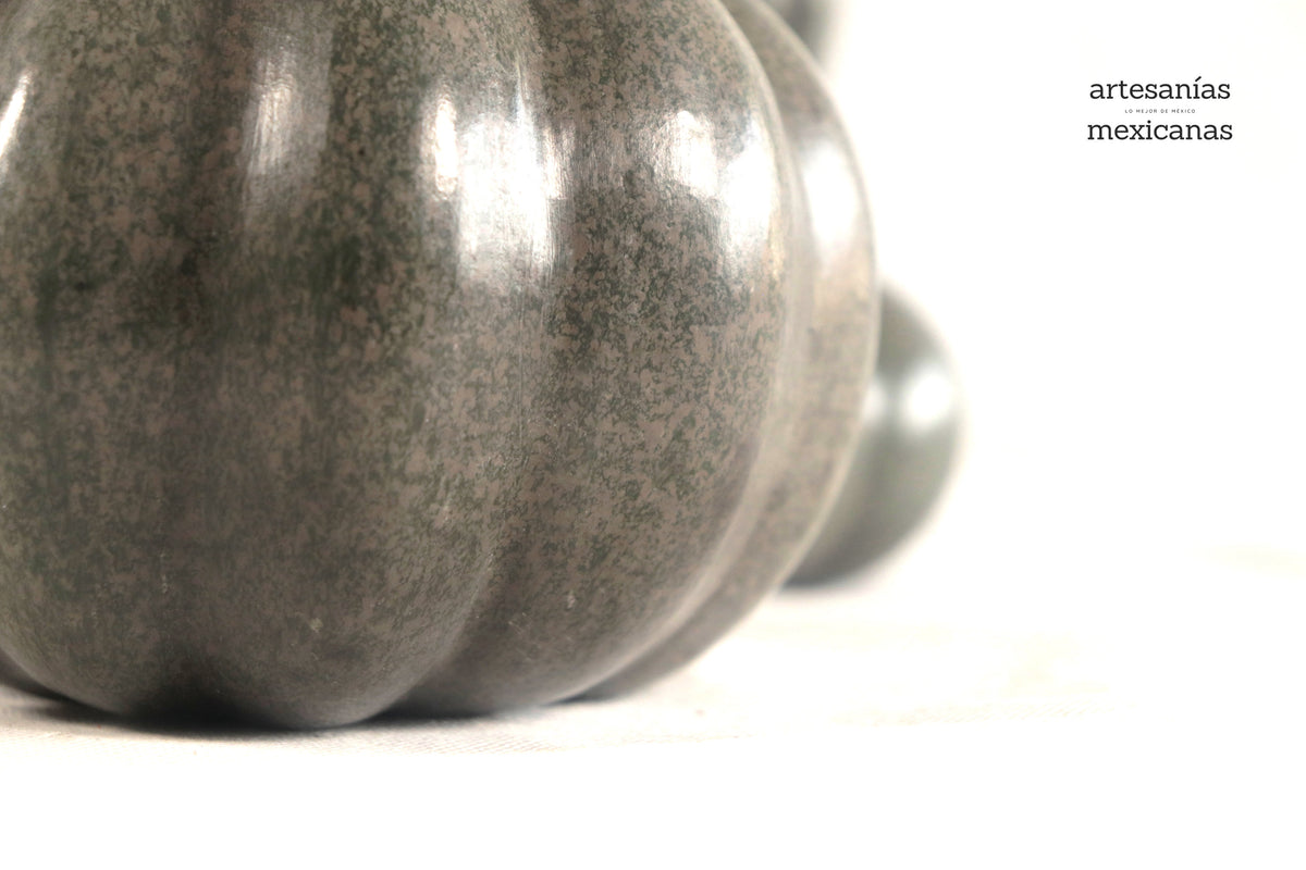 Juego de 3 calabazas verde grisáceo Calabaza