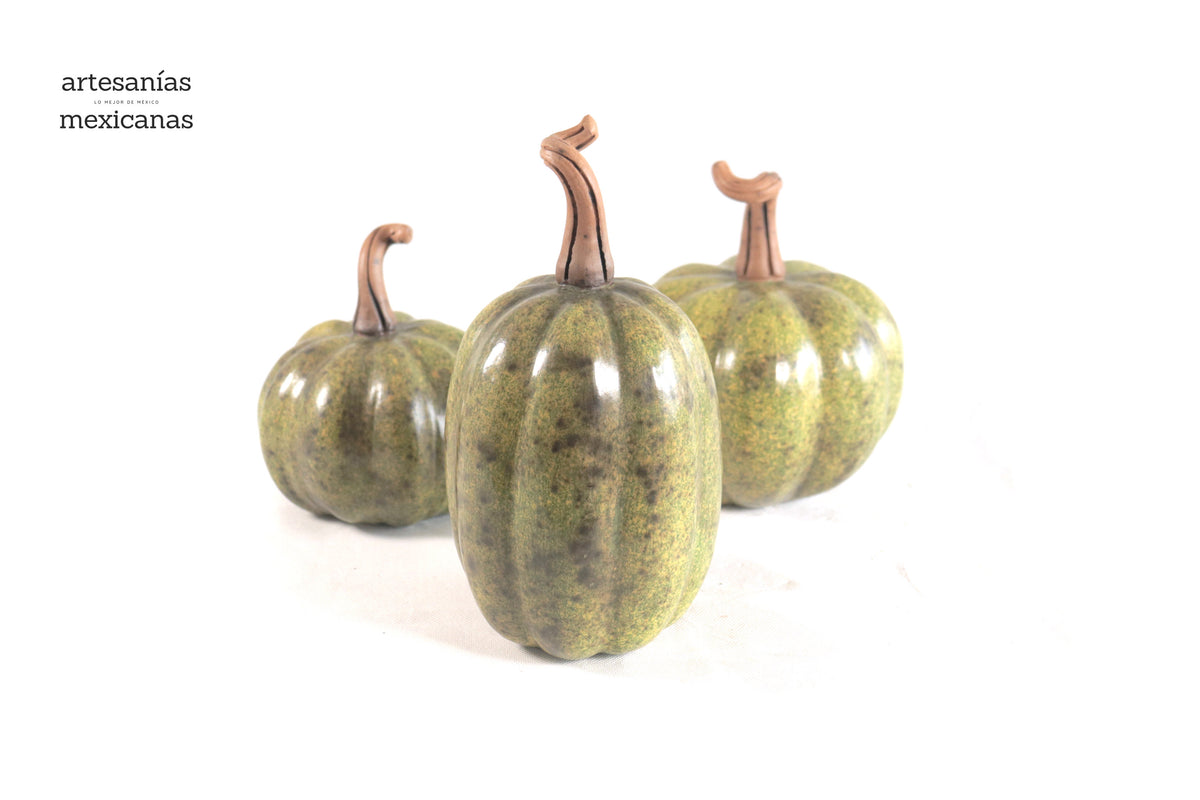 Juego de 3 calabazas verde ll Calabaza