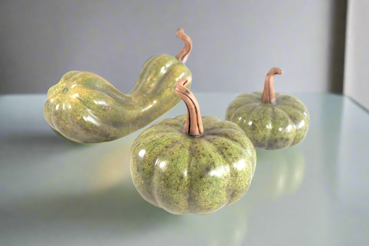 Juego de 3 calabazas verde l Calabaza