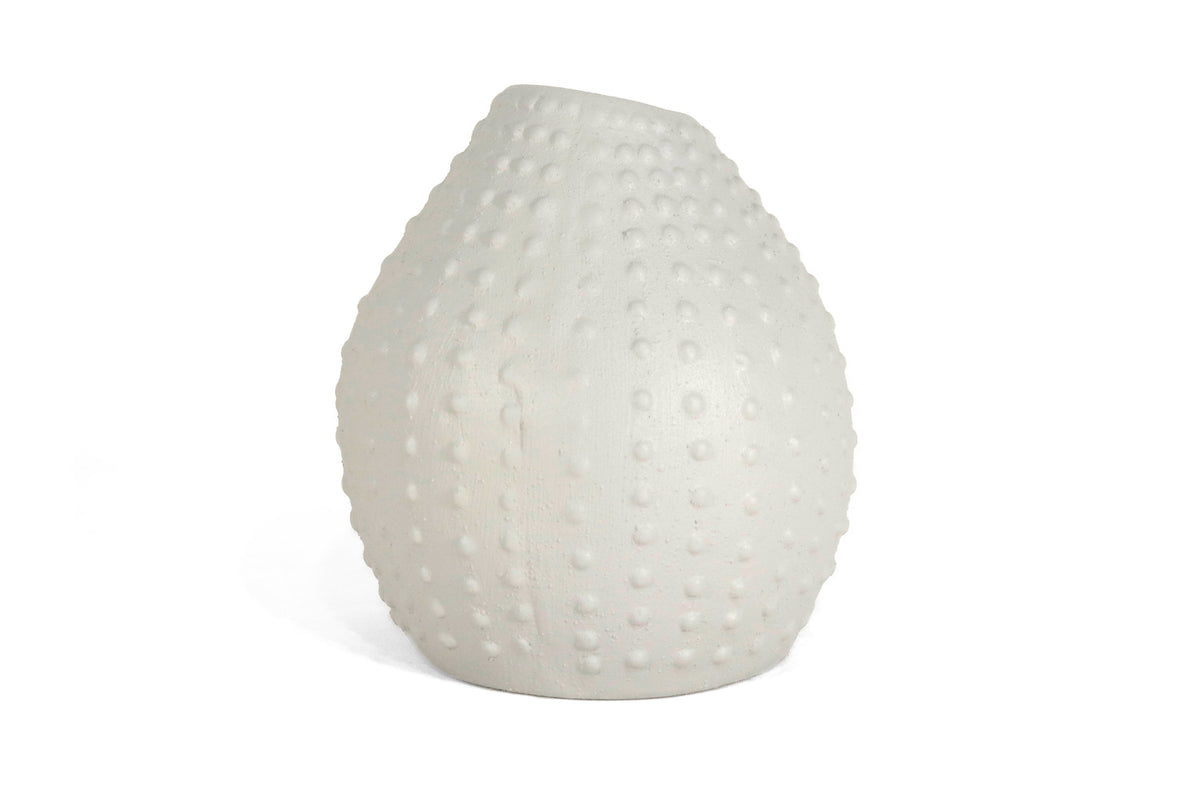 Jarrón decorativo texturizado - Coral - 22 cm. Artesanía