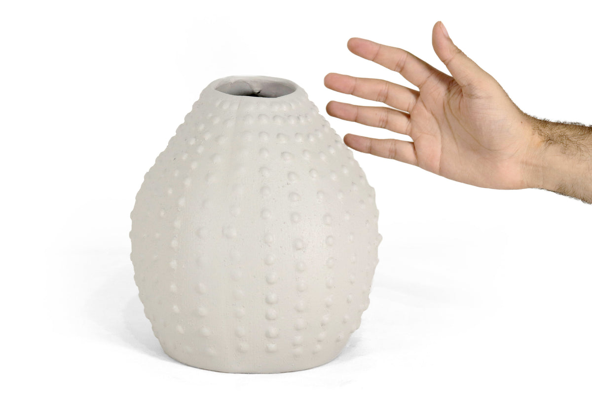 Jarrón decorativo texturizado - Coral - 22 cm. Artesanía