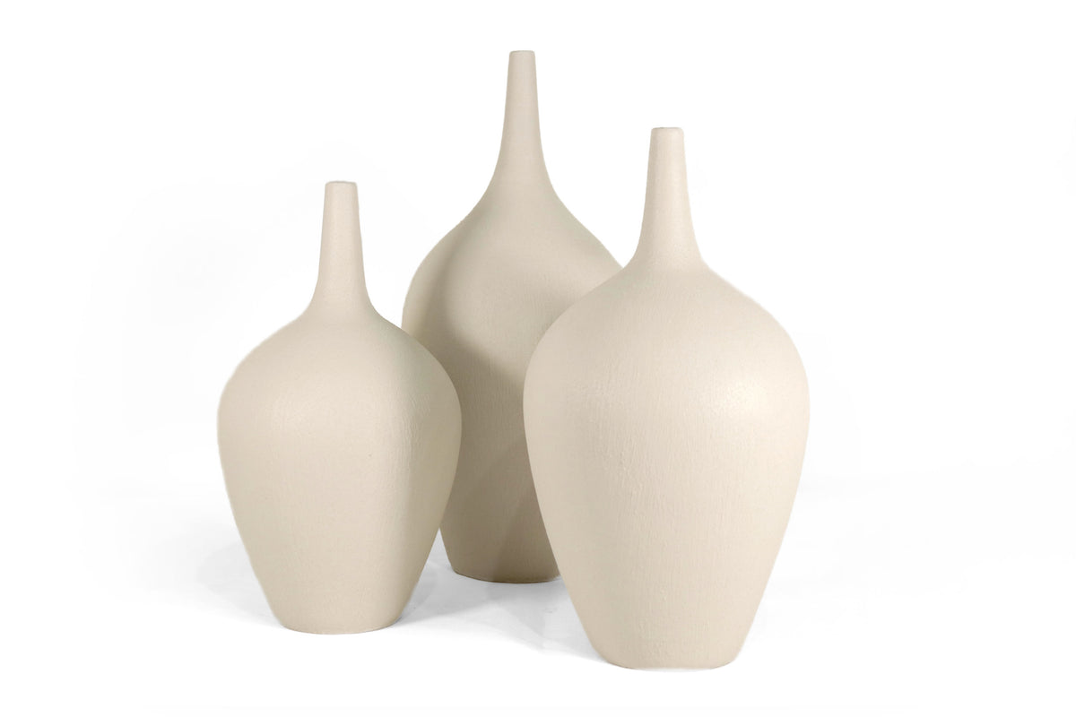 Set de jarrones decorativos contemporáneos - Boca larga Artesanía