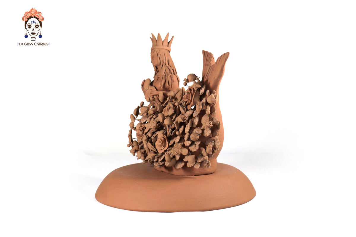 La Tlanchana de barro natural - 30 cm. 11.8 in. Artesanía
