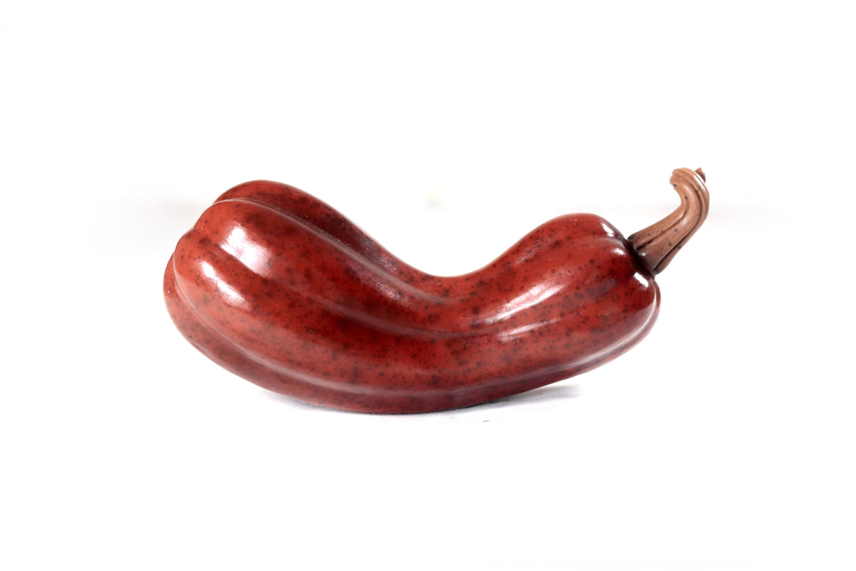 Juego de 3 calabazas rojizas - 25 cm. 9.8 in. Calabaza