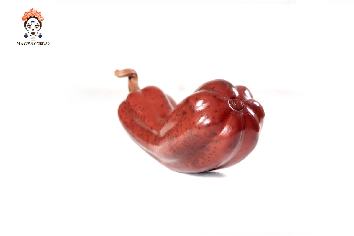 Juego de 3 calabazas rojizas - 25 cm. 9.8 in. Calabaza
