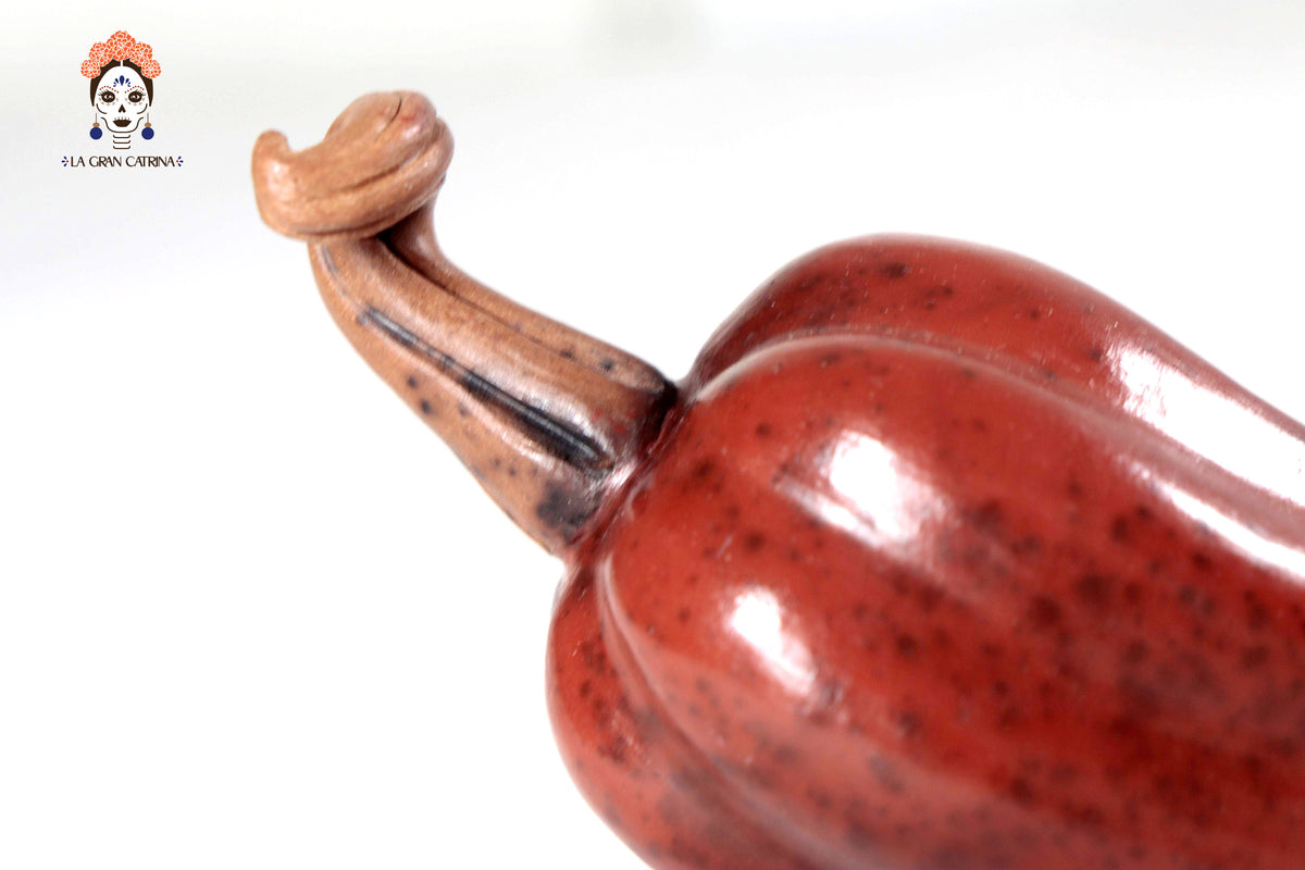 Juego de 3 calabazas rojizas - 25 cm. 9.8 in. Calabaza