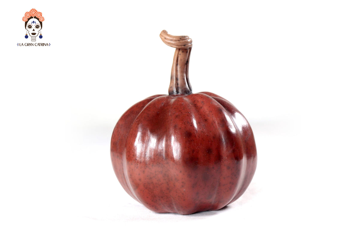 Juego de 3 calabazas rojizas - 25 cm. 9.8 in. Calabaza