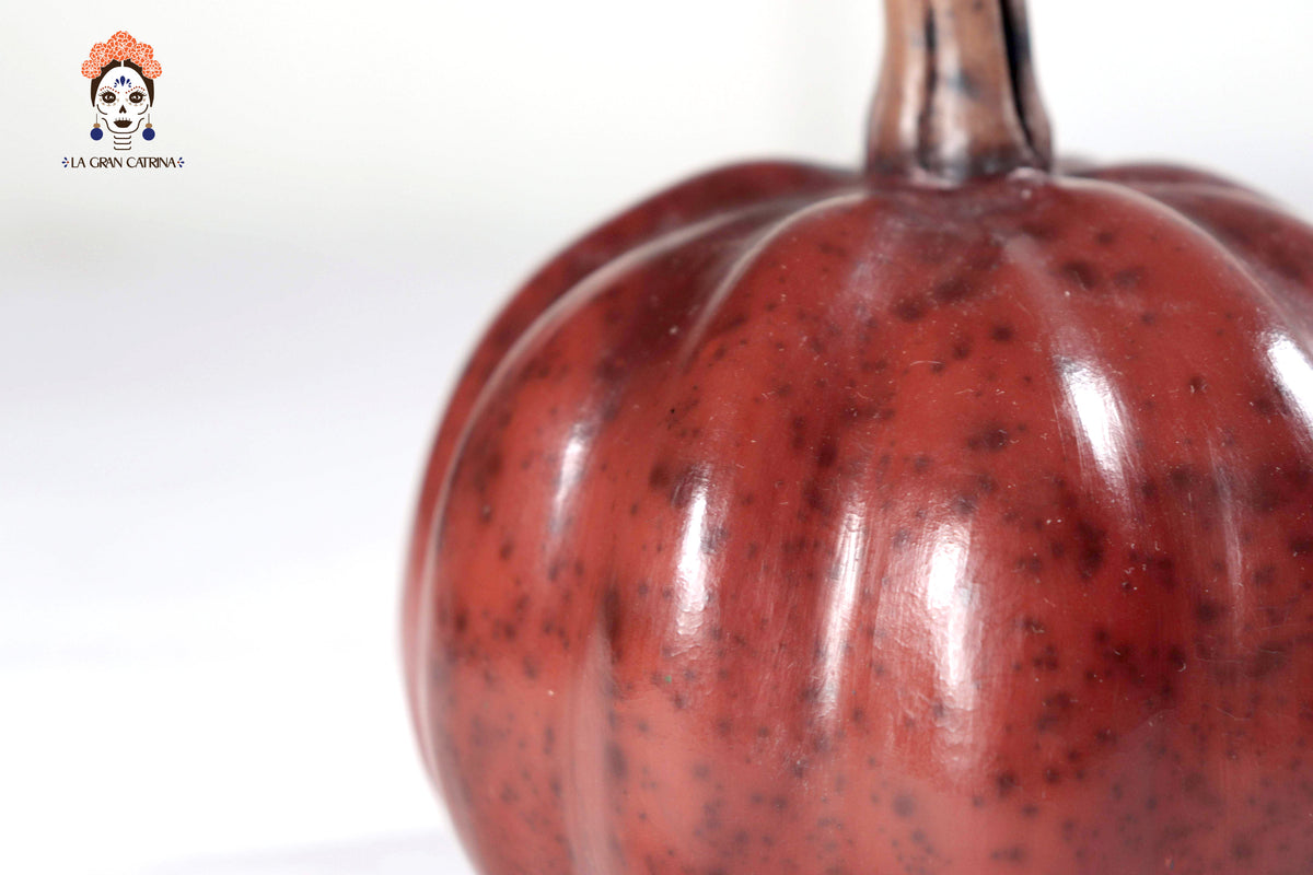 Juego de 3 calabazas rojizas - 25 cm. 9.8 in. Calabaza