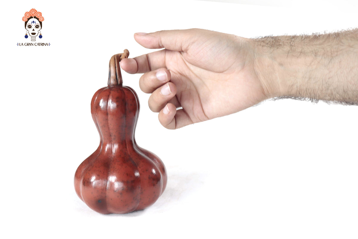Juego de 3 calabazas rojizas - 25 cm. 9.8 in. Calabaza