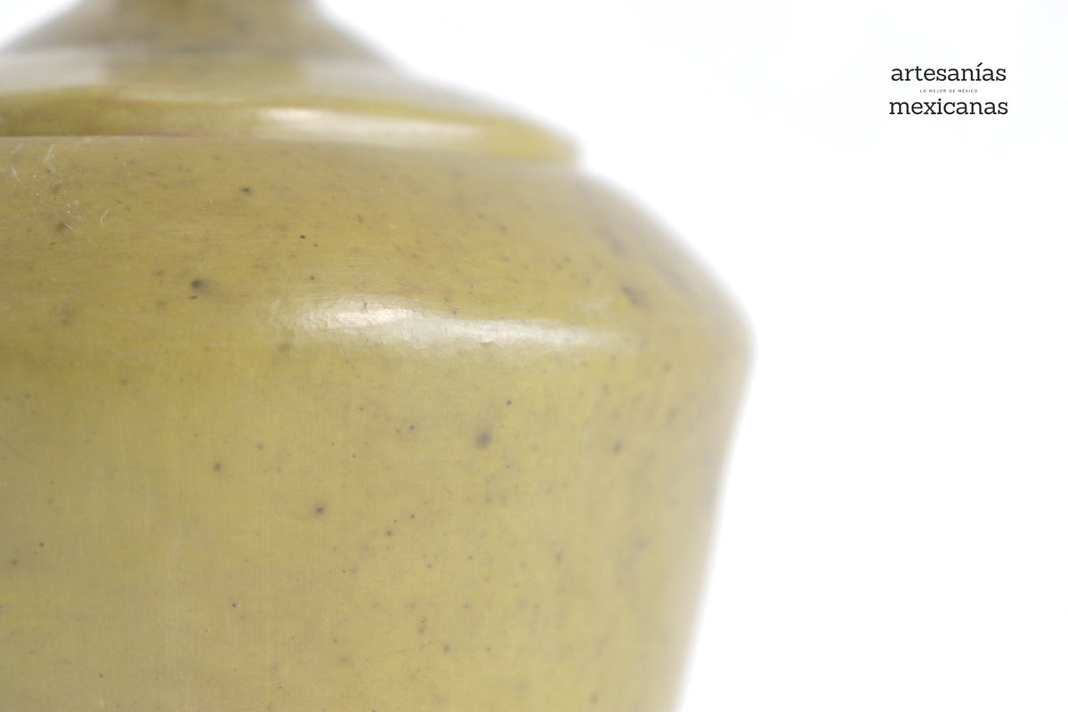Azucarera verde olivo - 12 cm. 4.7 in. - Artesanía al Mayoreo