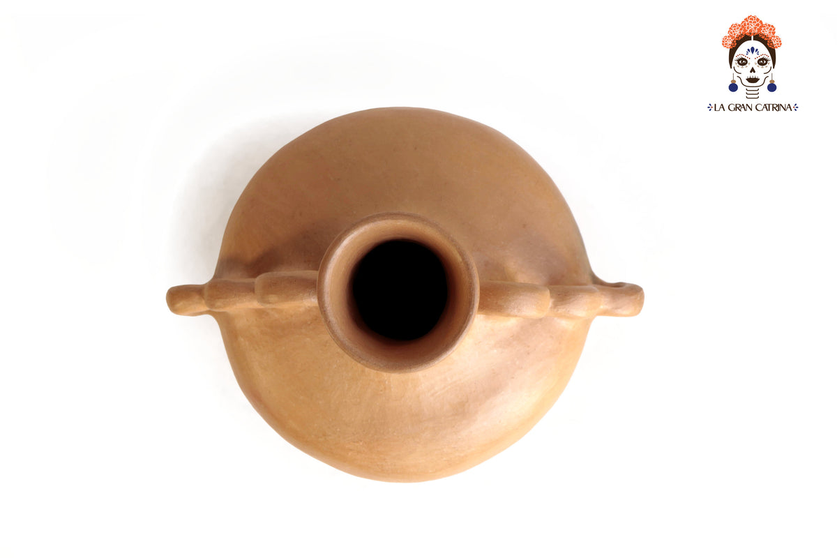 Jarrón Mixe Ancestral con Cuello Alto y 6 Asas - 25 cm. 10 in. Mixe