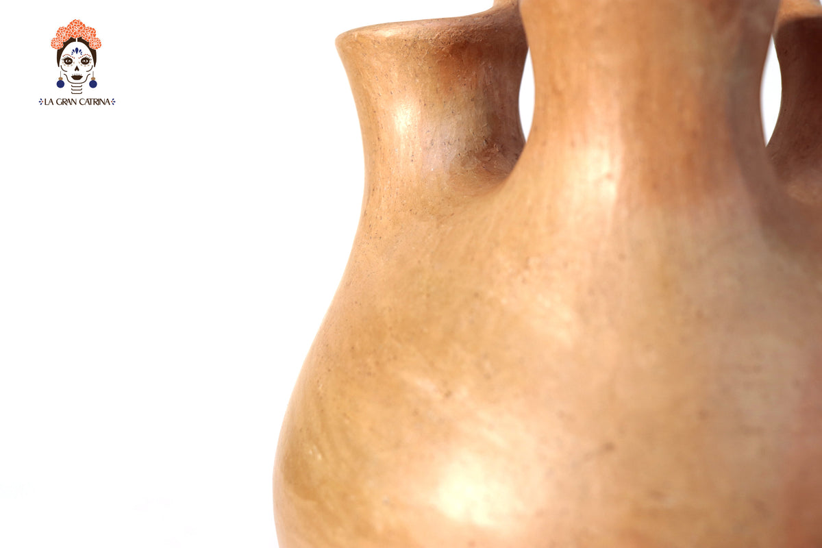 Vasija Mixe Ancestral con 4 bocas - 24 Cm. 9.4 In. Mixe