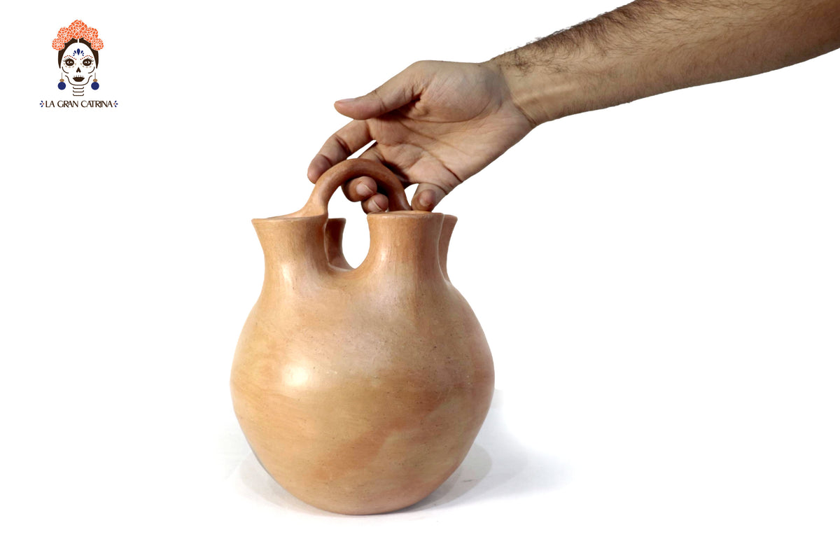 Vasija Mixe Ancestral con 4 bocas - 24 Cm. 9.4 In. Mixe