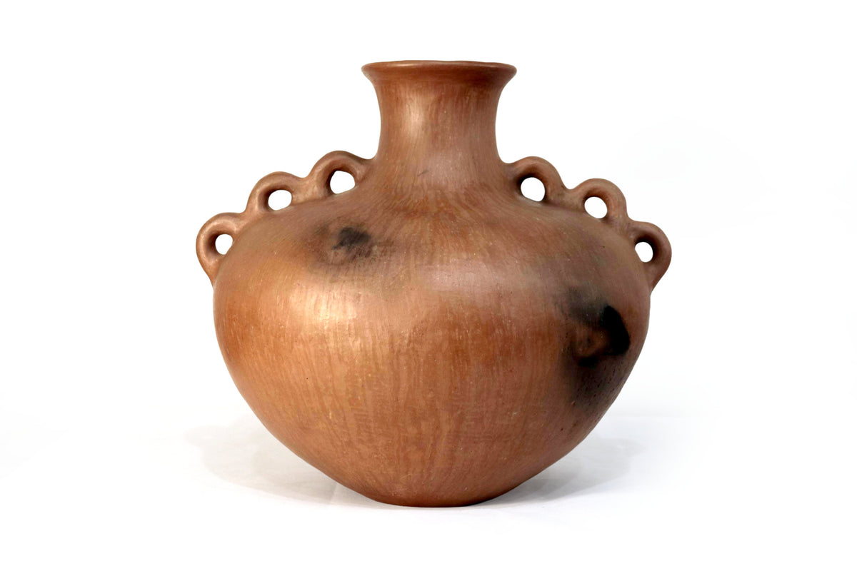 Vasija Mixe Ancestral con 6 asas - 34 Cm. 13.3 In. Mixe