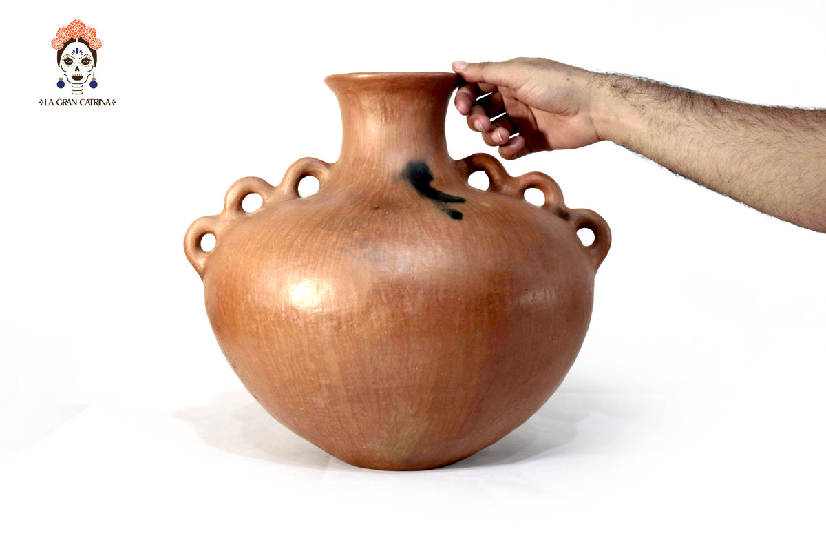 Vasija Mixe Ancestral con 6 asas - 34 Cm. 13.3 In. Mixe