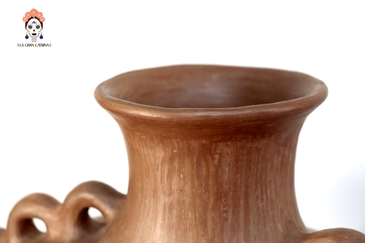 Vasija Mixe Ancestral con 6 asas - 34 Cm. 13.3 In. Mixe