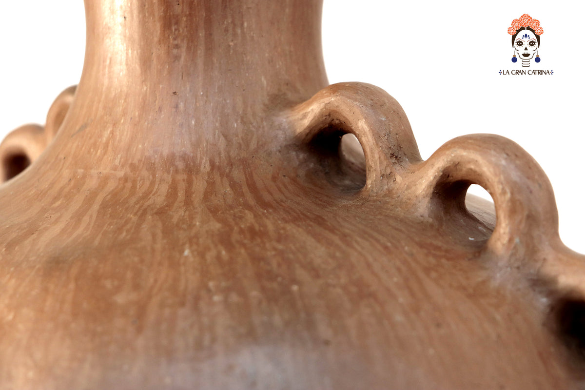 Vasija Mixe Ancestral con 6 asas - 34 Cm. 13.3 In. Mixe