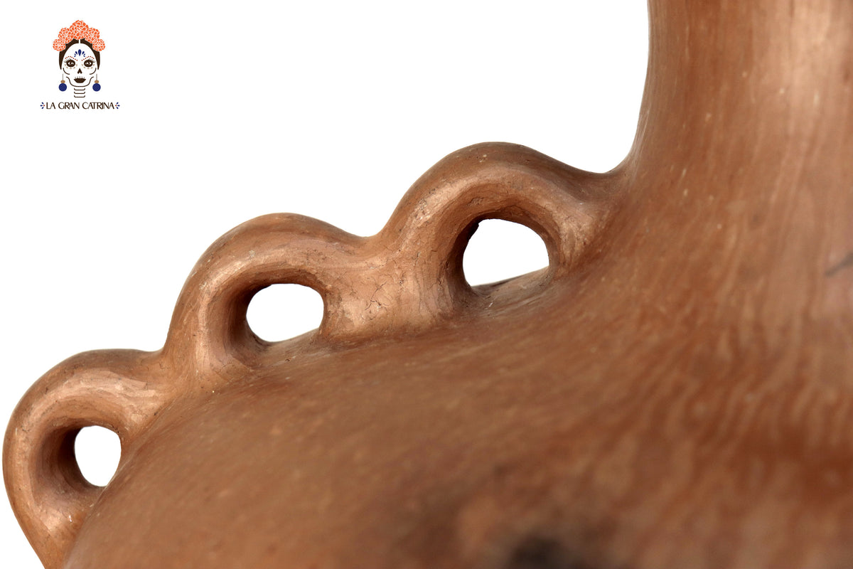 Vasija Mixe Ancestral con 6 asas - 34 Cm. 13.3 In. Mixe