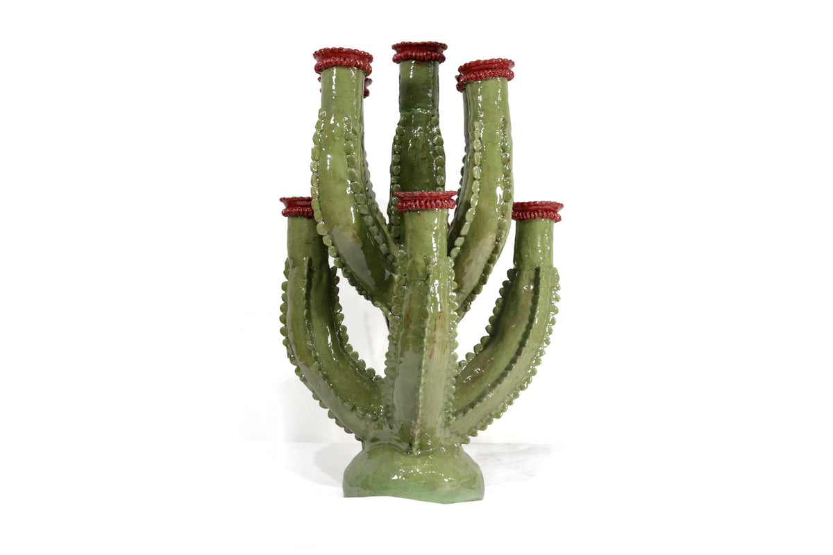 Candelero Nopal Olivo - 44 cm 17.3 in Candelabros
