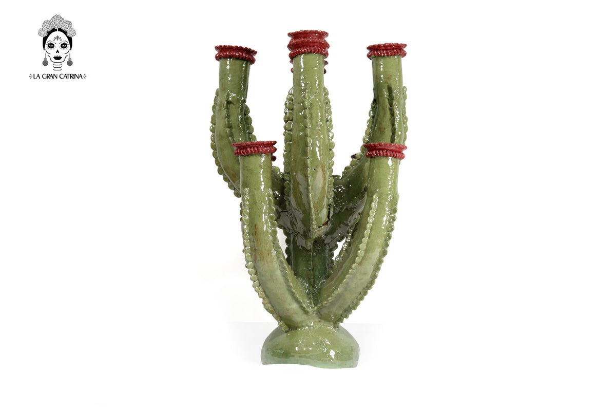 Candelero Nopal Olivo - 44 cm 17.3 in Candelabros