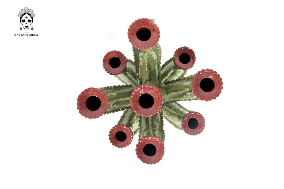 Candelero Nopal Olivo - 44 cm 17.3 in Candelabros