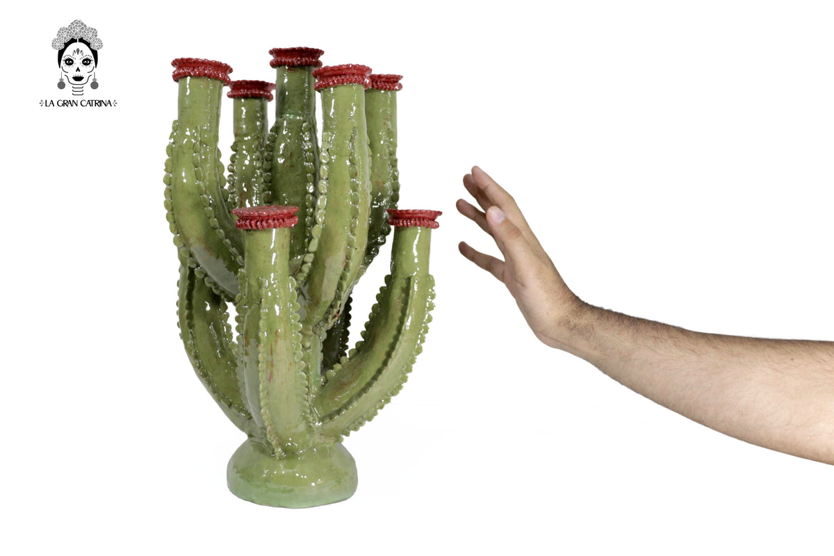 Candelero Nopal Olivo - 44 cm 17.3 in Candelabros