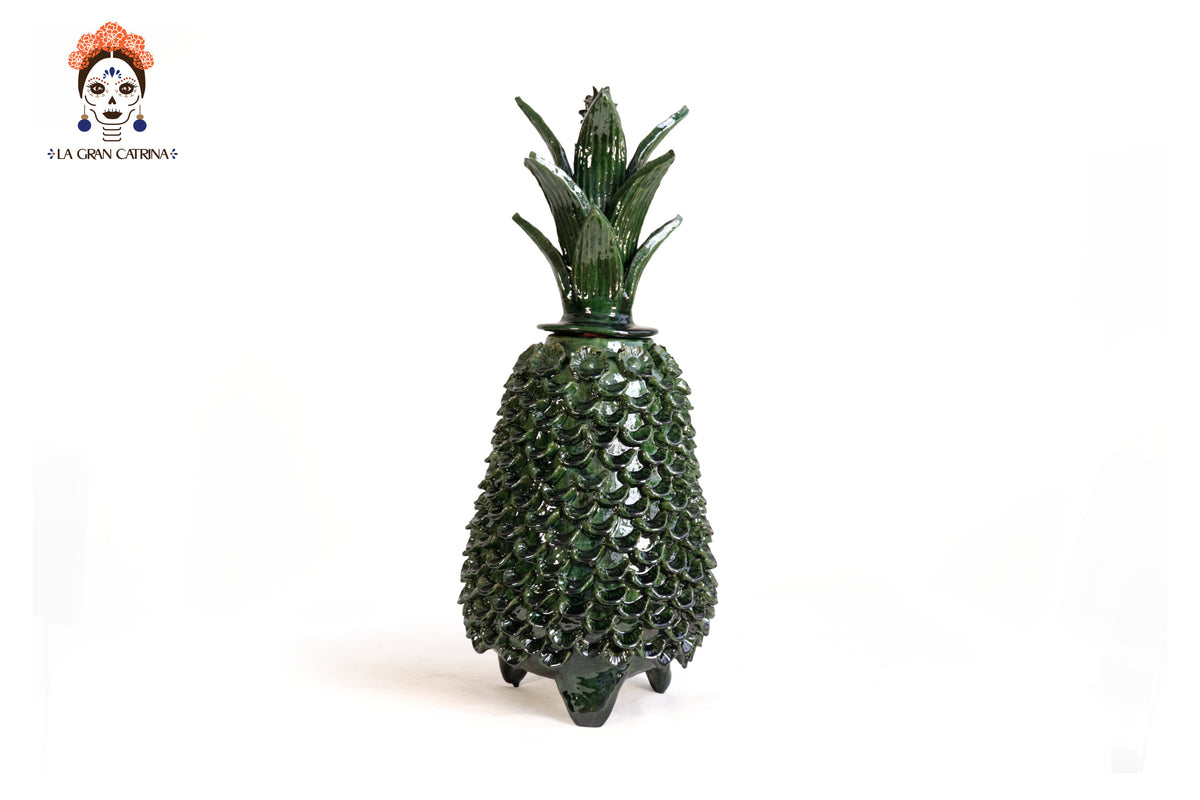 Papaya Michoacana Verde con Pétalos - 55 cm. 22 in. Piña