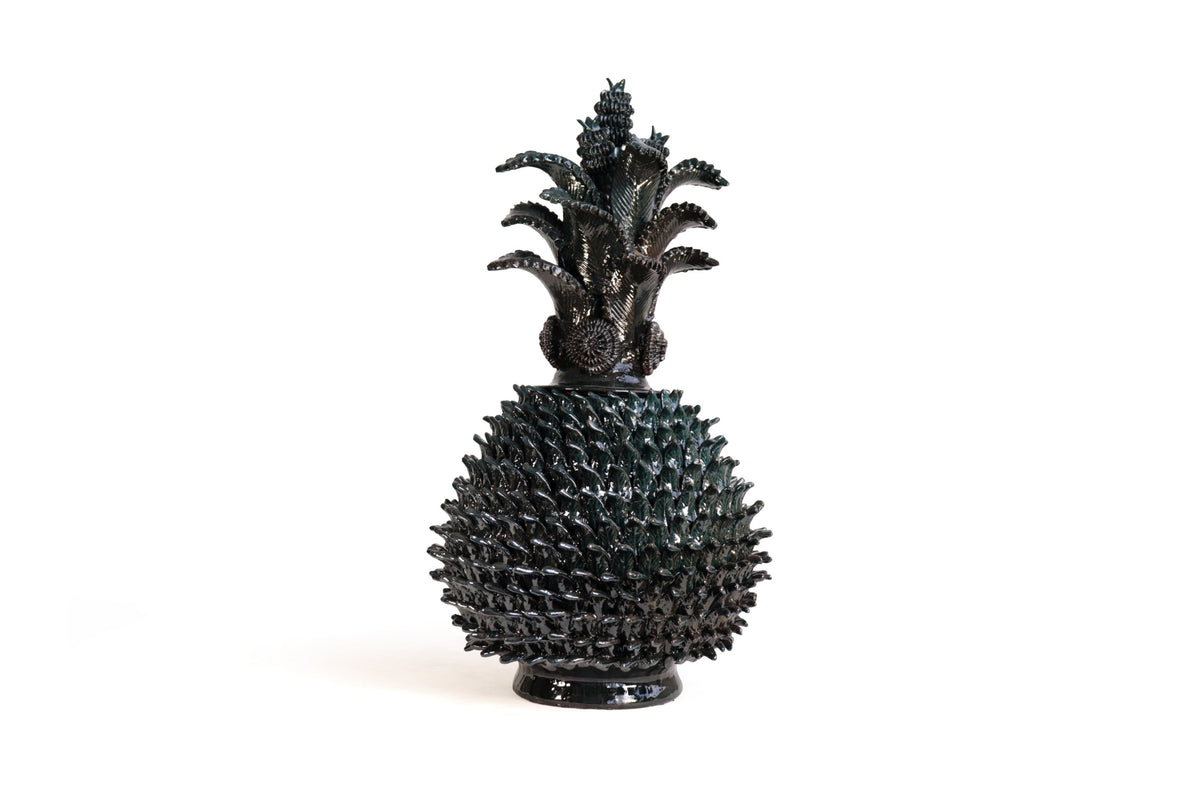 Piña Michoacana Turquesa con Hojas Curveadas - 50 cm. 20 in. Piña