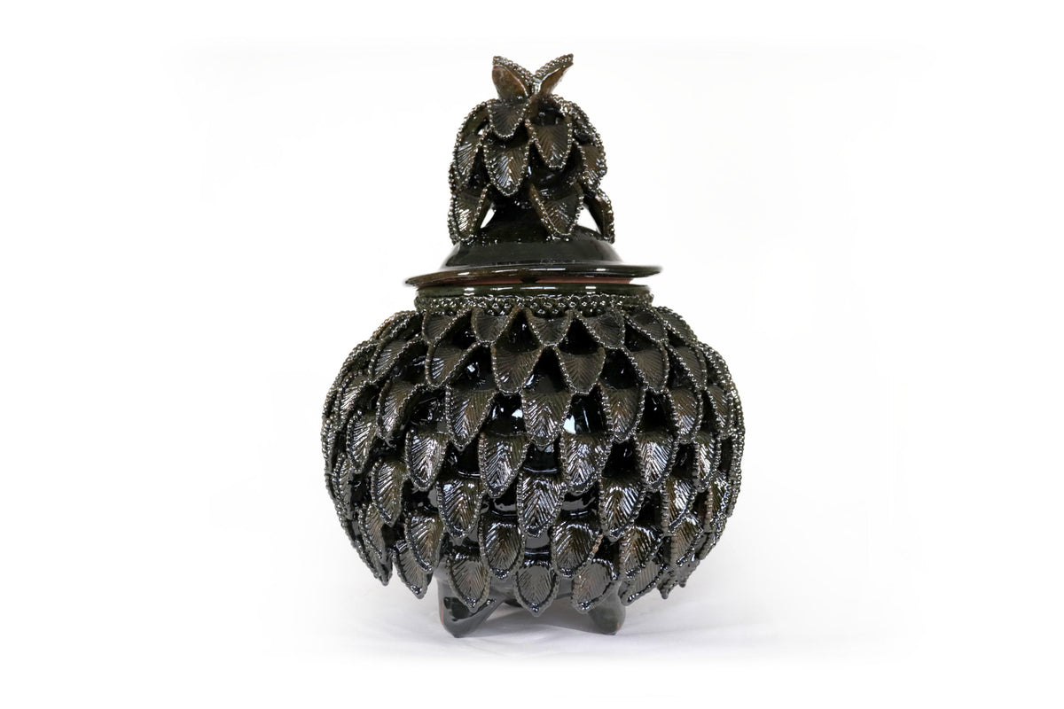 Piña michoacana de barro - Color Verde - 40 cm. 16 in. Piña