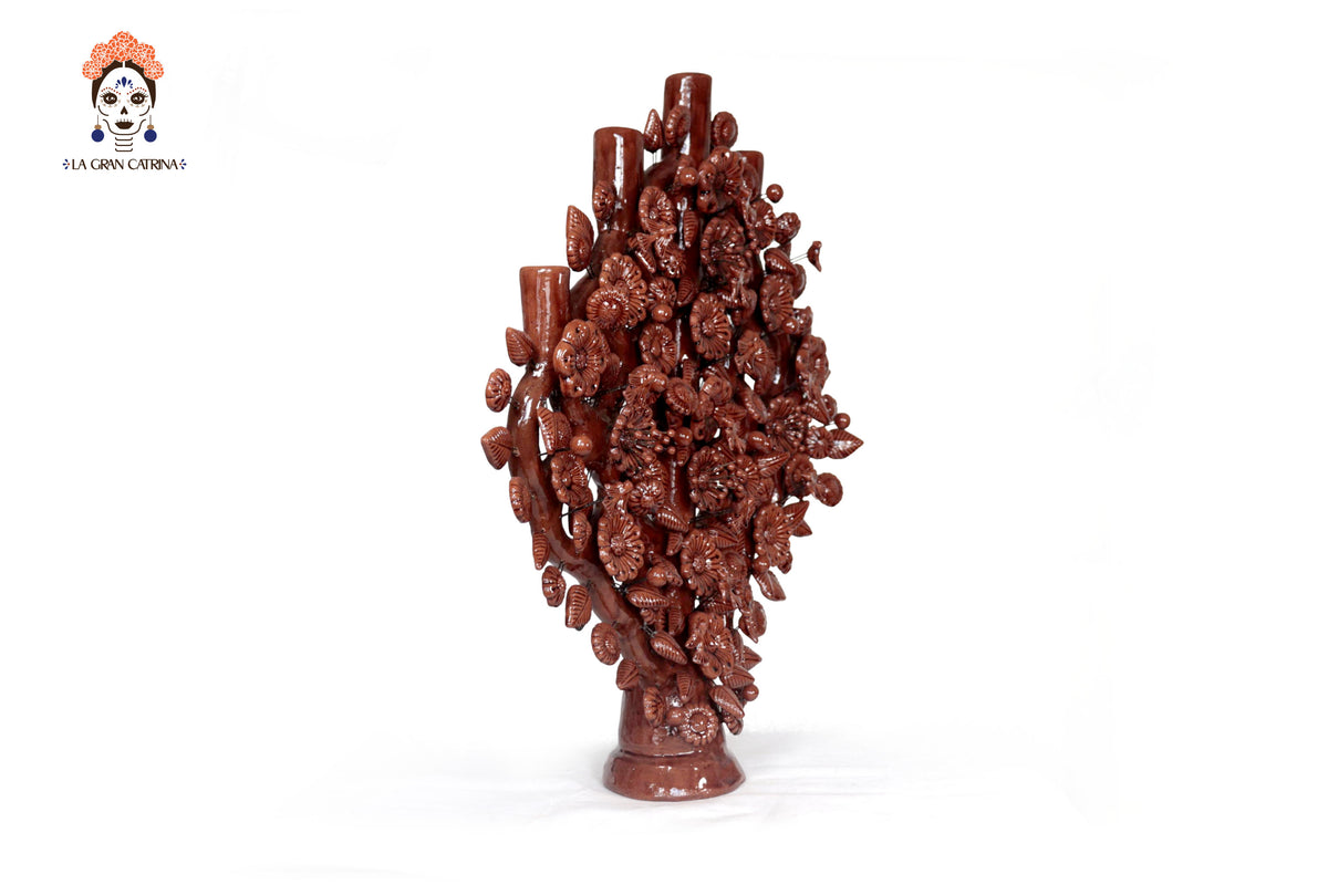 Árbol de la Vida Marrón – Barro Vidriado - 62 cm. 24.4 in. - Sobre pedido
