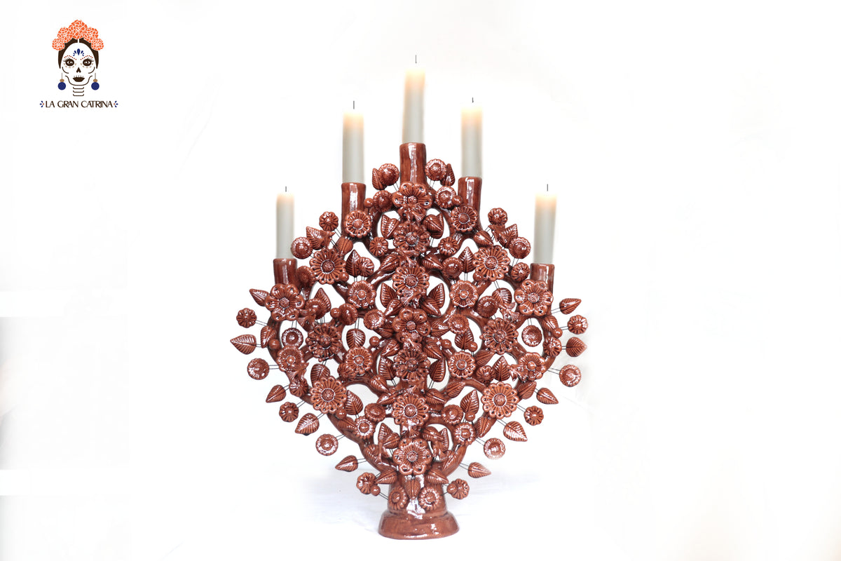 Árbol de la Vida Marrón – Barro Vidriado - 62 cm. 24.4 in. - Sobre pedido