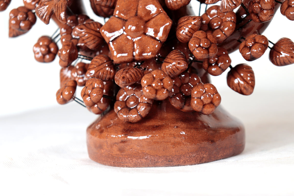 Árbol de la Vida Marrón – Barro Vidriado - 42 cm. 16.5 in.