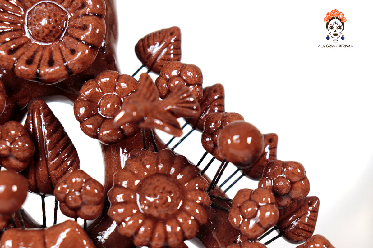 Árbol de la Vida Marrón – Barro Vidriado - 42 cm. 16.5 in.