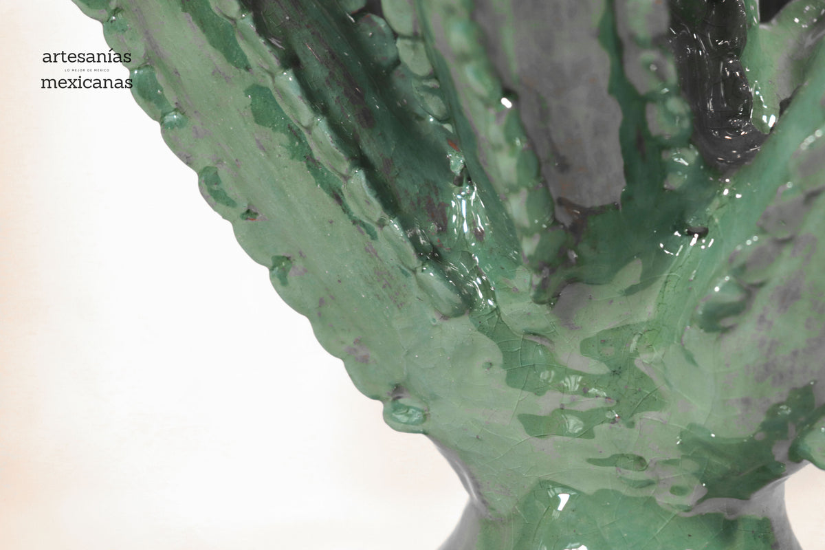 Candelero Nopal Vidriado - 39 cm 15.3 in Candelabros