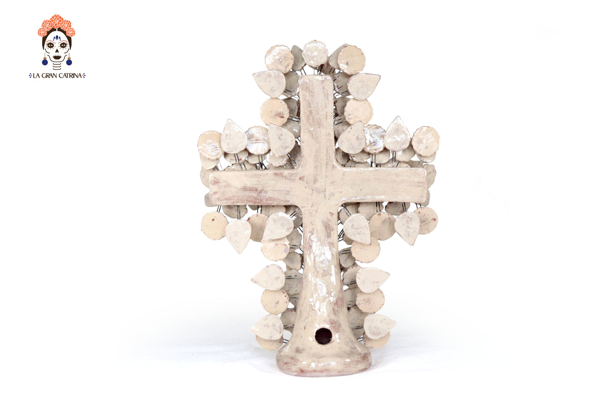 Cruz vintage vidriada de 40.5 cm. 15.9 In.