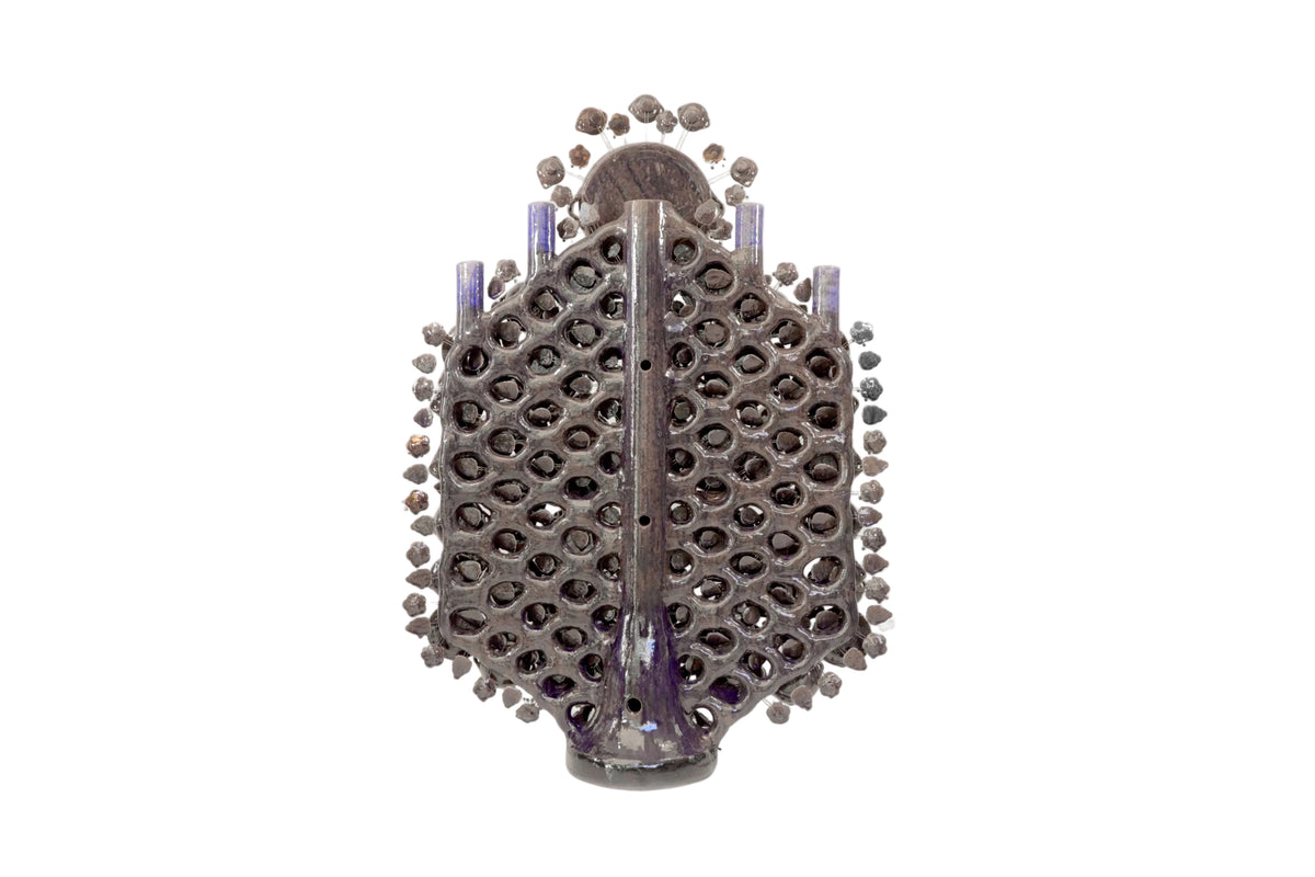 Cocina tradicional azul - Barro vidriado - Pieza de concurso - 125 cm. 49.2 in