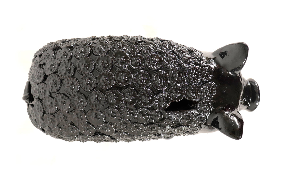 Cochinito - Cerdo de ahorro mediano - Negro - 27 cm. 11 in.