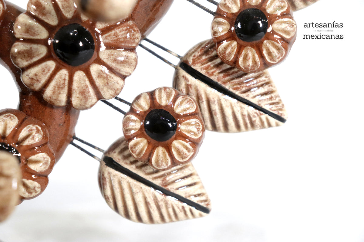 Árbol de la Vida Mediano Marrón – 3 Velas - 35 cm. 14 in.